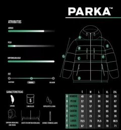 Imagen de Campera Inflada Ubuntu Obsidian (M-131) parka