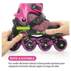 Rollers Extensibles Kossok Onyx 174 3 En 1 + Set De Protecciones - ciudadmagicaindumentaria