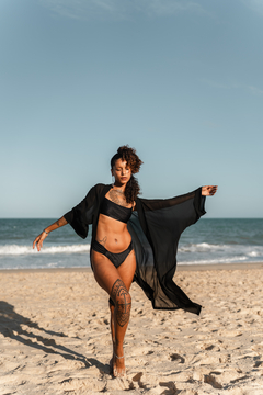 Kimono Amelie Crepe Preto