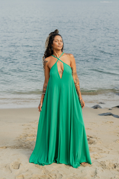 Vestido Hari Longo Esmeralda