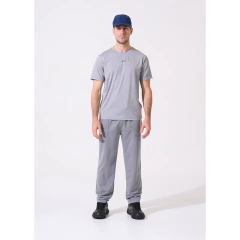 BABUCHA CABALLERO ALGODON ABYSS 26V-0401 GRIS MELANGE - comprar online