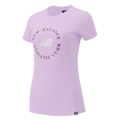 REMERA NEW BALANCE DAMA ALGODON ATHLETICS CLUB LILA
