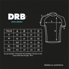 REMERA CICLISMO DRB BOLT NEGRO TURQUESA en internet