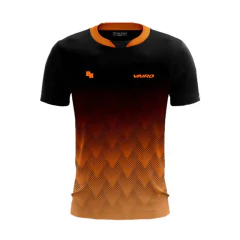REMERA CABALLERO DRY VAIRO BK POINT NEGRO NARANJA BLANCO