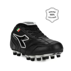 BOTIN DIADORA CAMPO CLASICO LT CUERO NEGRO BLANCO - comprar online