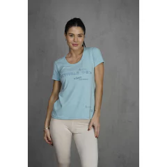 REMERA DAMA ALGODON WINKEL 7884 REVIVALS AGUA MARINA