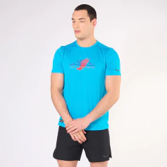 REMERA CABALLERO DRY SAUCONY STOPWACH GRAPHIC 380S CELESTE - comprar online