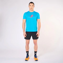 REMERA CABALLERO DRY SAUCONY STOPWACH GRAPHIC 380S CELESTE - comprar online