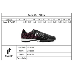 BOTIN FILAMENT FUTBOL 5 GRASS TURF BLACK PINK