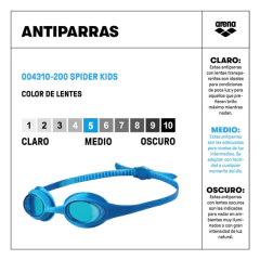 ANTIPARRA ARENA SPIDER KIDS 200 CELESTE AZUL - sommerdeportes
