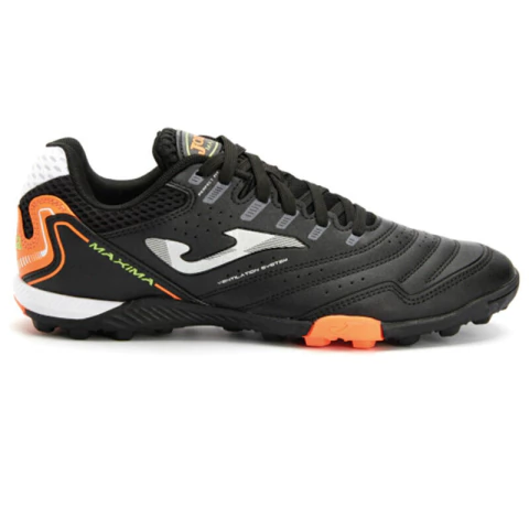 BOTIN JOMA FUTBOL 5 MAXIMA TF 2301 NEGRO NARANJA - comprar online