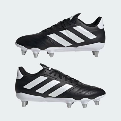BOTIN RUGBY ADIDAS KAKARI ELITE SG JQ2330 NEGRO BLANCO - sommerdeportes
