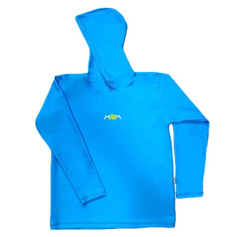 REMERA NIÑO ML CON CAPUCHA PROTECCION UV MAXIMA 5006 TURQUESA - comprar online