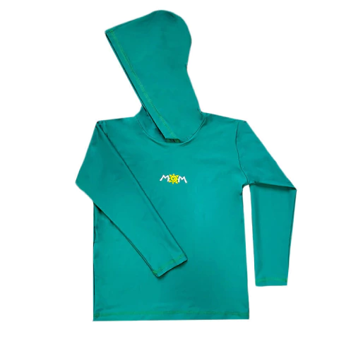 REMERA AD ML CON CAPUCHA PROTECCION UV MAXIMA 4059 VERDE - comprar online