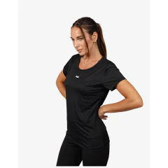 REMERA DAMA DRY PRO ONE POLY P198 NEGRO - comprar online