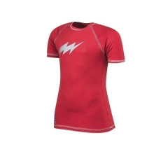 REMERA FLASH INFANTIL CON PROTECCION SOLAR PARA PILETA ROJO