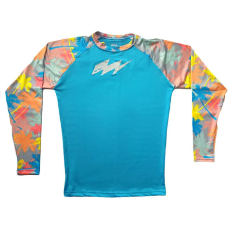 REMERA SUMMER KIDS ML FLASH 912 CELESTE SUBLIMADO - comprar online