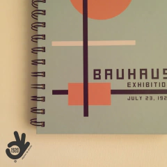 Agenda 2 días por página Bauhaus Tapa Dura Ring Wire/ Modelo 6: ORANGE CIRCLE en internet