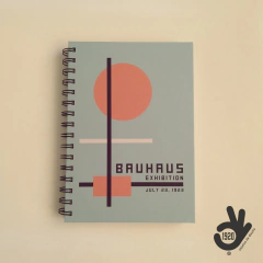 Agenda 2 días por página Bauhaus Tapa Dura Ring Wire/ Modelo 6: ORANGE CIRCLE - 1920®objetos de diseño 