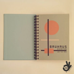 Agenda Diaria Bauhaus Tapa Dura Ring Wire/ Modelo 6: ORANGE CIRCLE