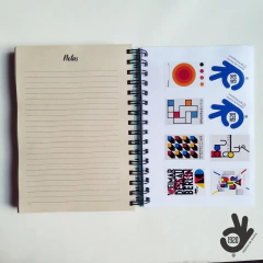 Agenda Diaria Bauhaus Tapa Dura Ring Wire/ Modelo 10/ BLACK CIRCLE - 1920®objetos de diseño 