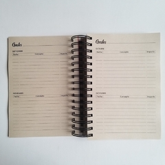 Agenda Diaria Tapa Dura Ring Wire/ Modelo 13/ Pink Lines