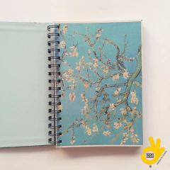 Agenda 2 días por página/ Vincent Tapa Dura Ring Wire/ Modelo 46/ Obra: Almendro en Flor (1890) - tienda online