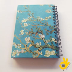 Agenda 2 días por página/ Vincent Tapa Dura Ring Wire/ Modelo 46/ Obra: Almendro en Flor (1890)