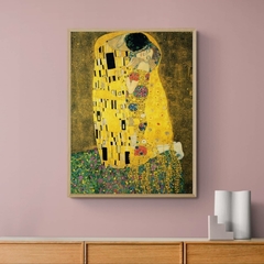 Cuadro en marco madera Kiri Box/ Modelo 156/ Der Kuss, GUSTAV KLIMT (1908)