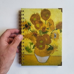 Agenda Diaria Vincent Tapa Dura Ring Wire/ Modelo 58/ Sunflowers, 1889. - 1920®objetos de diseño 