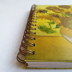Agenda Diaria Vincent Tapa Dura Ring Wire/ Modelo 58/ Sunflowers, 1889. - 1920®objetos de diseño 