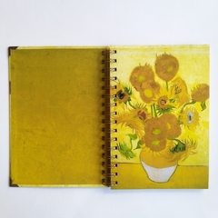 Agenda 2 días por página/ Vincent Tapa Dura Ring Wire/ Modelo 58/ Sunflowers, 1889. - tienda online