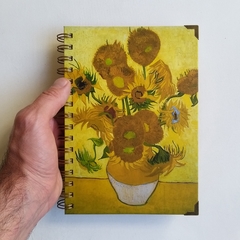 Agenda Diaria Vincent Tapa Dura Ring Wire/ Modelo 58/ Sunflowers, 1889. - 1920®objetos de diseño 