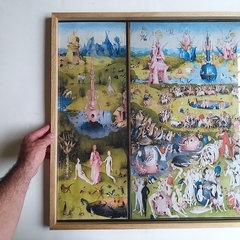 Cuadro en marco madera Kiri Box/ Modelo 222/ The Garden of Earthly Delights, El Jardín de las Delicias, Hieronymus Bosch (El Bosco) - 1920®objetos de diseño 