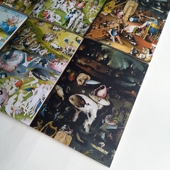 SET de 6 Cuadernos acaballados EL JARDÍN DE LAS DELICIAS (EL BOSCO) / Modelo 222/ The Garden of Earthly Delights, El Jardín de las Delicias, Hieronymus Bosch (El Bosco) - 1920®objetos de diseño 