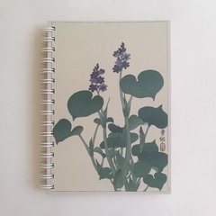 CUADERNO TAPA DURA RING WIRE/ Modelo 220/ Bloeiende hosta, Ohara Koson, año 1920 - 1930. - tienda online