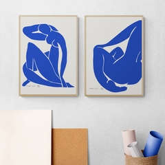 SET de 2 Cuadros en marco madera Kiri Box/ Modelo 271/ Nu Bleu II (Corps et Torse)/ MATISSE VINGT-SEPT + VINGT-HUIT