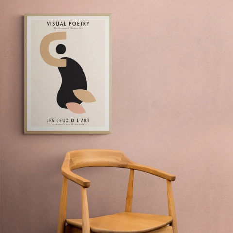 Cuadro en marco madera Kiri Box/ Modelo 315/ VISUAL POETRY 1