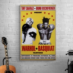 Cuadro en marco madera Kiri Box/ Modelo 371/ Póster original de la primera impresión de la exhibición 'Paintings'/ Warhol & Basquiat Boxing Poster, 1985 (Póster de colaboraciones de Warhol - Basquiat) - comprar online