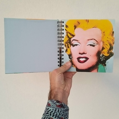 Imagen de CUADERNO QUADRAT / TAPA DURA RING WIRE/ Modelo 360/ MARILYN (1989) Print Litografía by By ANDY WARHOL