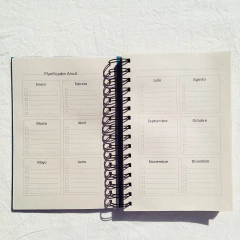 Imagen de Agenda 2 días por página/ Bauhaus Tapa Dura Ring Wire/MODELO 13/ Pink Lines