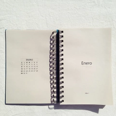 Agenda 2 días por página Bauhaus Tapa Dura Ring Wire/ Modelo 6: ORANGE CIRCLE - comprar online