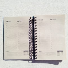 Agenda 2 días por página/ Tapa Dura Ring Wire/ Modelo 220/ Bloeiende hosta, Ohara Koson, año 1920 - 1930. - comprar online