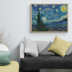 Cuadro en marco madera Kiri Box/ Modelo 88/ Starry Night (1889) by Vincent Van Gogh.