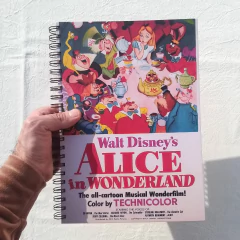 Agenda Semanal Tapa Dura Ring Wire/ Modelo 454/ Póster Vintage Film Alice in Wonderland (1951). - comprar online