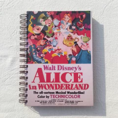 Agenda Semanal Tapa Dura Ring Wire/ Modelo 454/ Póster Vintage Film Alice in Wonderland (1951). - comprar online