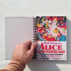 Agenda Semanal Tapa Dura Ring Wire/ Modelo 454/ Póster Vintage Film Alice in Wonderland (1951). - tienda online