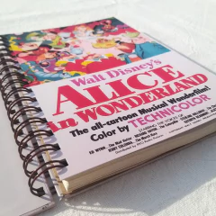 Imagen de Agenda Semanal Tapa Dura Ring Wire/ Modelo 454/ Póster Vintage Film Alice in Wonderland (1951).