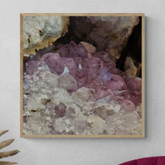 QUADRAT Marco Madera Kiri Box Natural Cuadrado/ Obras de Autor/ Traslúcido Mineral, 2023/ Fotografía obra de Mercedes Giancarelli @mgianarte - comprar online