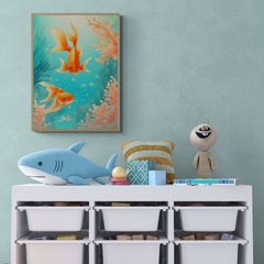 Cuadro en marco madera Kiri Box/ Modelo 631/ Goldfish 1